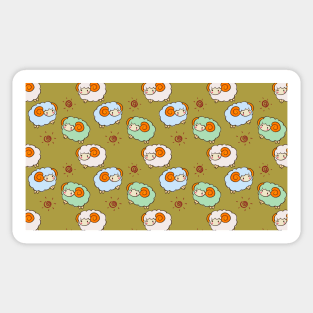 Sheep Fabric Seamless Pattern Sticker